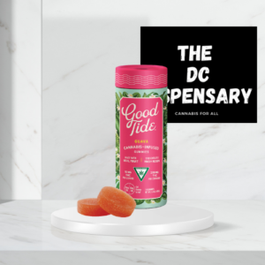 Good Tide THC gummy edibles container displayed at The DC Dispensary