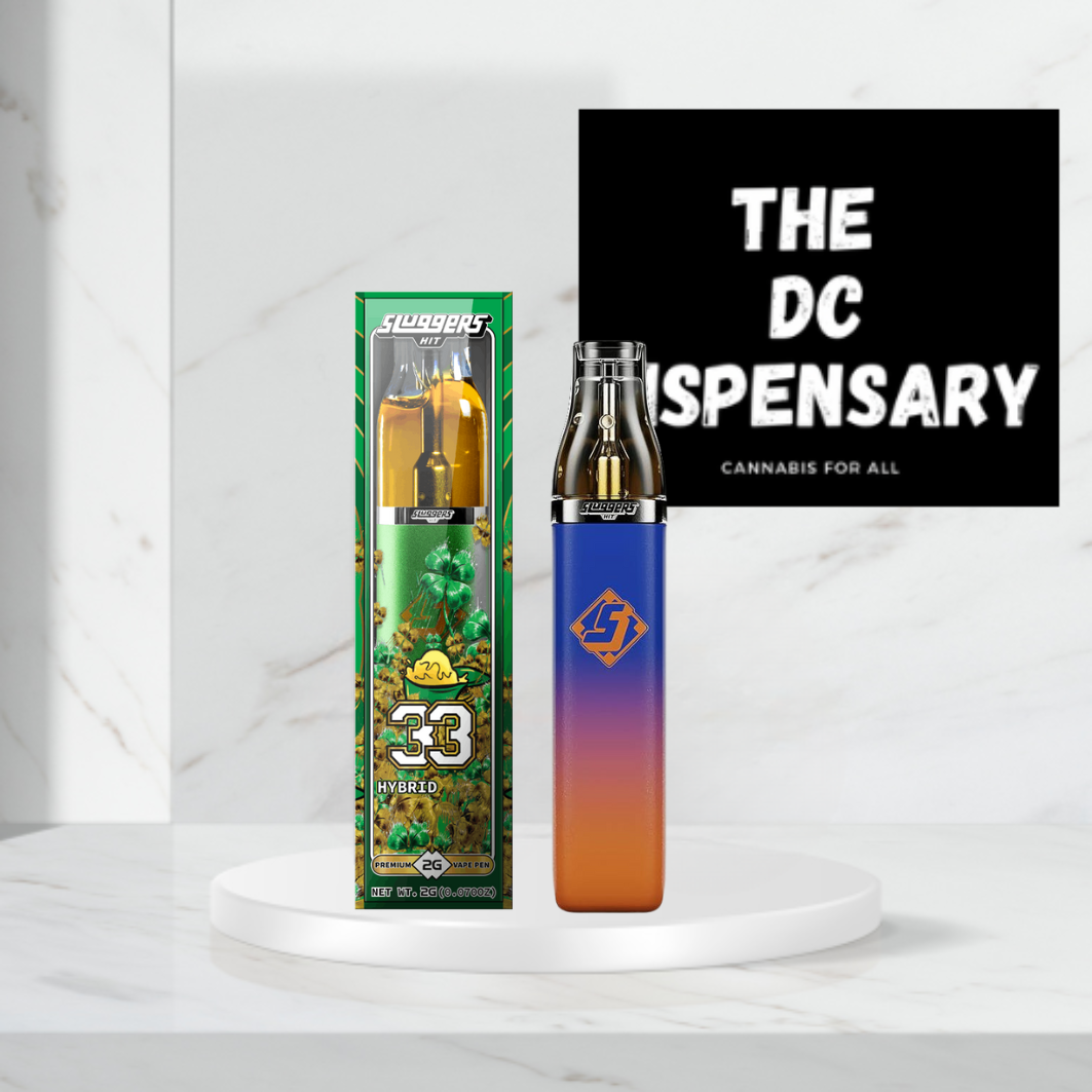 Sluggers 2 gram disposable THC vape device at The DC Dispensary