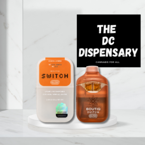 Boutiq Switch A/W Mintz x A.A. Hybrid 2g dual-tank disposable at The DC Dispensary