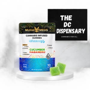 Muha Meds Cucumber Habanero Hash Rosin Gummies – 100mg THC